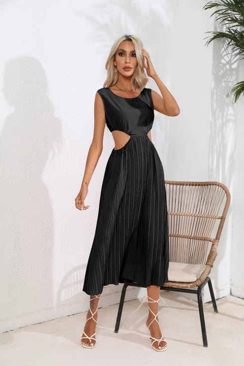 'Veda' Cutout Ruched Maxi Dress - Celes Fashion